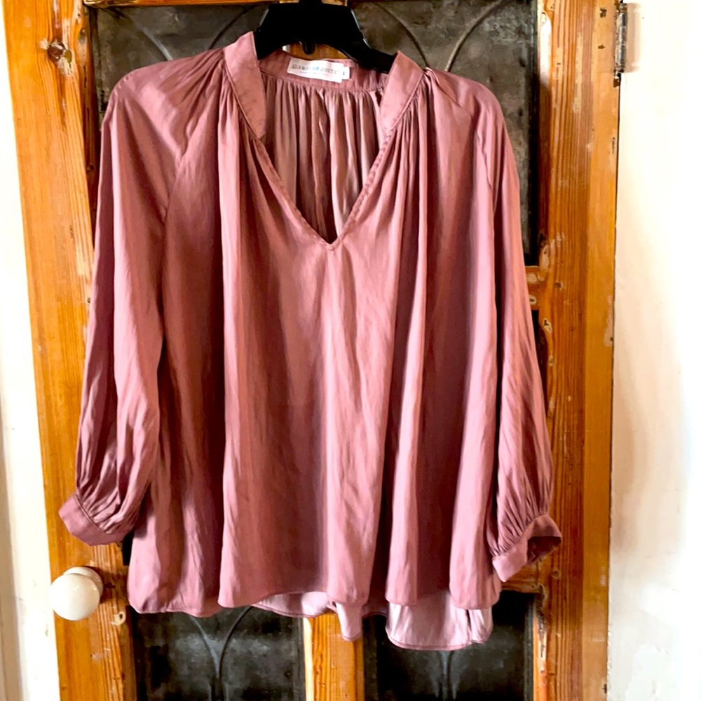 Mauve silky shirt small